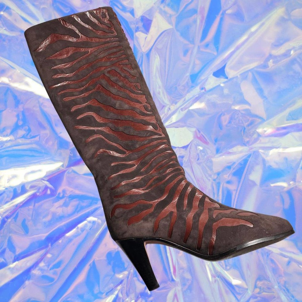 Amazing brown leather suede